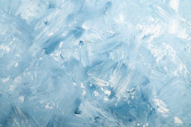 Sanatsal soyut yağ, beyaz ve mavi boyalı arka plan. Doku, arkaplan.