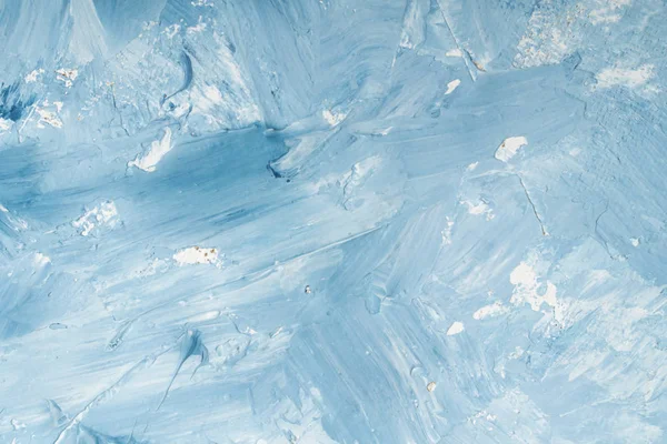 Artistic abstract oil white and blue painted background. Texture, backdrop. — Stock Photo, Image