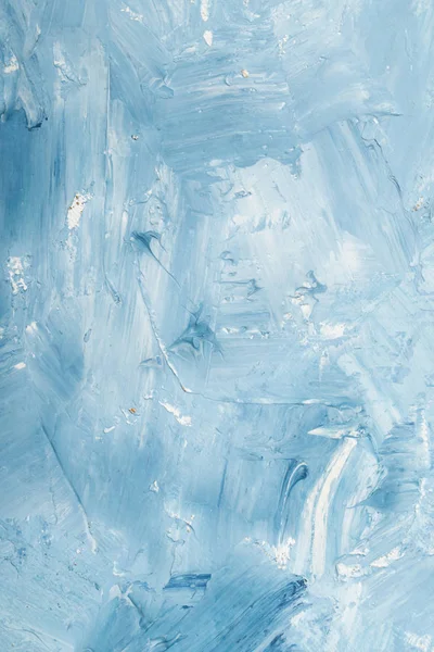 Художній абстрактний олійний біло-блакитний пофарбований фон. Текстура, фон . Стокова Картинка