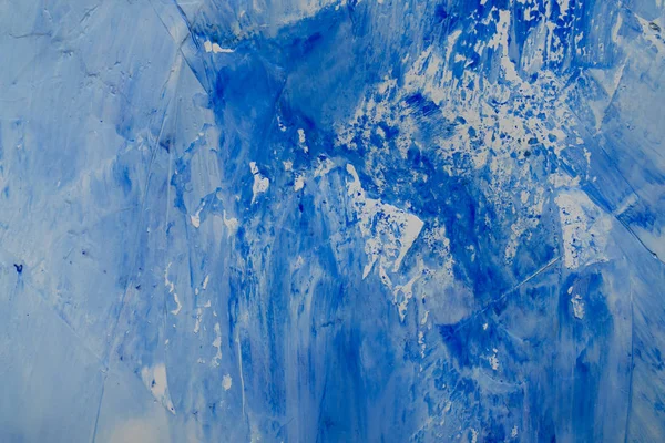 Künstlerische abstrakte Öl weiß und blau gemalten Hintergrund. Textur, Hintergrund. — Stockfoto