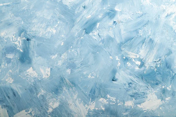 Artístico abstrato óleo branco e azul pintado fundo. Textura, pano de fundo. — Fotografia de Stock