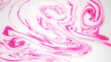 Su üzerinde pembe mürekkep lekeleri. Arka plan görüntüleri.