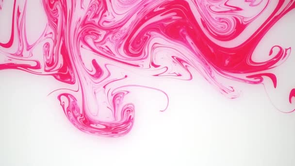 Manchas de tinta rosa en el agua. Imágenes de fondo abstractas . — Vídeo de stock