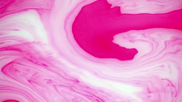 Stains of pink ink on the water. Abstract background footage. — Stock Video