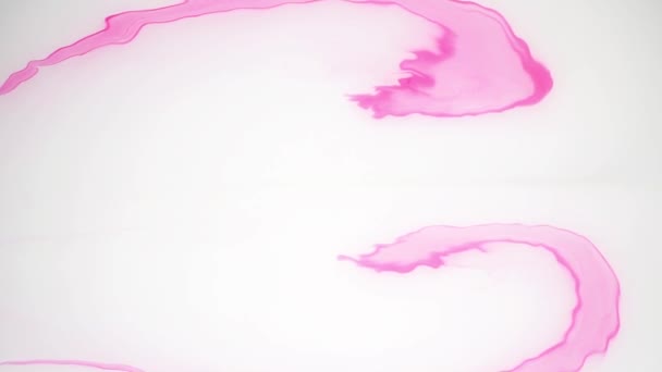 Manchas de tinta rosa en el agua. Imágenes de fondo abstractas . — Vídeo de stock