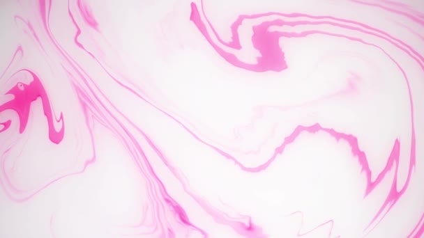 Taches d'encre rose sur l'eau. Images de fond abstraites . — Video