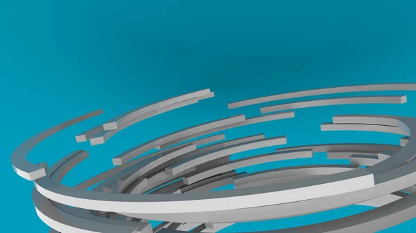 3D-Rendering, weiße abstrakte runde Formen Hintergrund. Farbenfrohe Kulisse. — Stockfoto