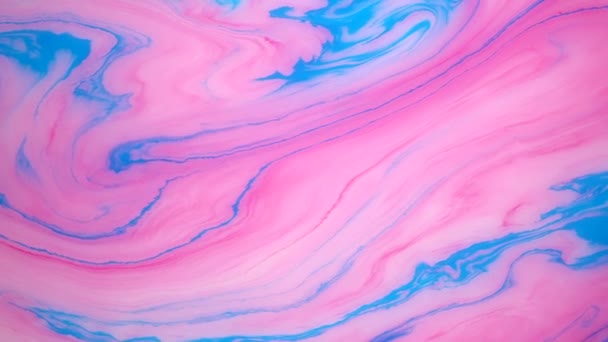 Stains of blue and pink ink on the water. Abstract colored background footage. Fluid design, perfect for motion graphics. — Stock Video