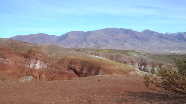 Altai, parque natural, vista famosa do vale de Altai Mars . — Vídeo de Stock