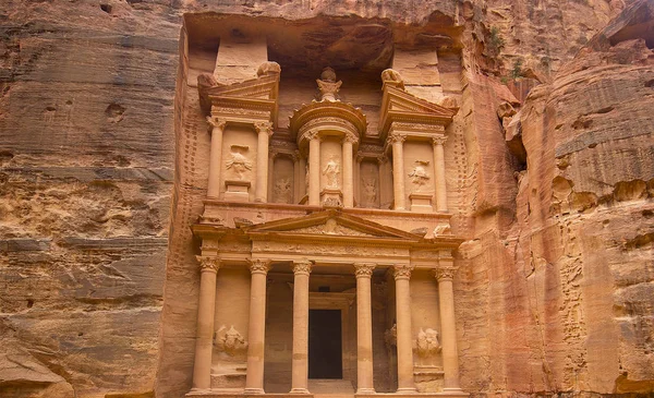 Jazneh Tesoro Antigua Ciudad Petra Jordania 201 — Foto de Stock