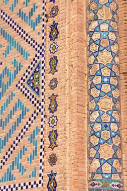 Semerkand, Özbekistan'Bibi Khanum caminin mimari detaylar