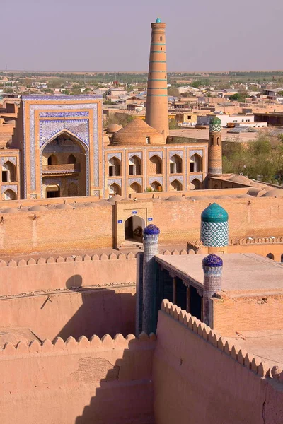 Vista General Del Casco Antiguo Khiva Khiva Uzbekistán —  Fotos de Stock