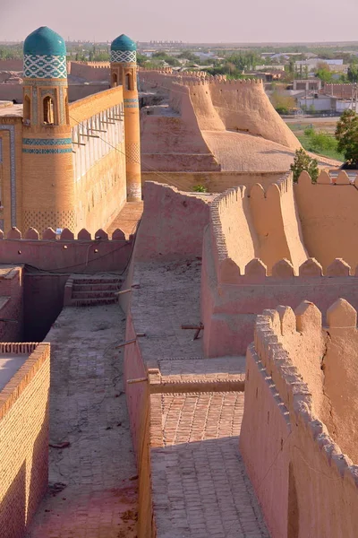 Vista General Las Murallas Ciudad Khiva Uzbekistán —  Fotos de Stock