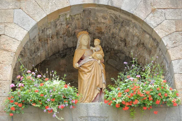 San Malo Francia Agosto 2018 Primer Plano Estatua Virgen Enclavada — Foto de Stock