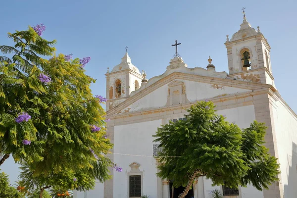 Kościół Santa Maria Znajduje Się Infante Dom Henrique Square Lagos — Zdjęcie stockowe