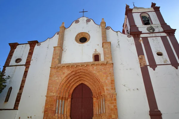 Szeroki Kąt Zewnętrznej Elewacji Katedry Silves Algarve Portugalia — Zdjęcie stockowe