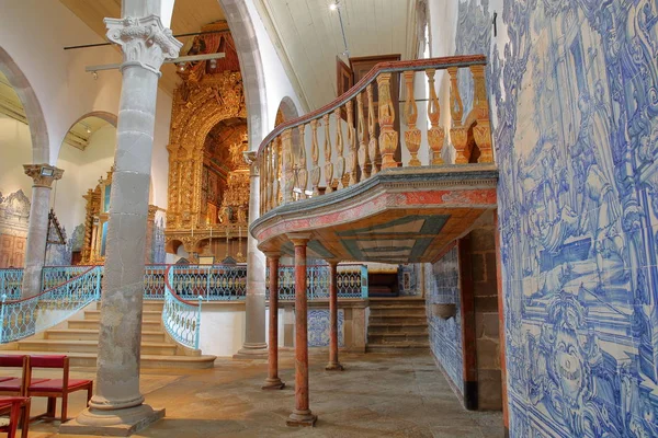 Тавіра Португалія Листопада 2018 Інтер Misericordia Церква Azulejos Показані Сцени — стокове фото