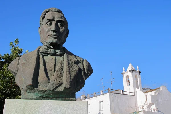 Тавира Португаль Ноября 2018 Года Статуя Франсиско Мануэля Альвареса Ботельо — стоковое фото