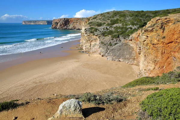 Playa Beliche Entre Sagres Cabo Sao Vicente Cabo San Vicente — Foto de Stock