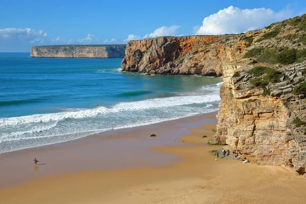 Beliche Beach Sagres Cabo São Vicente Vincent Cape Között Színes — Stock Fotó