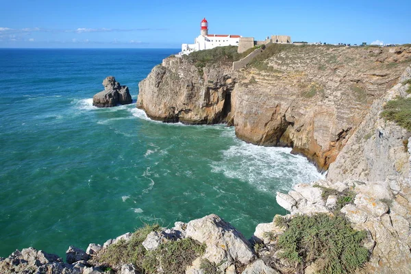 Cabo São Vicente Debrecen Színes Táj Sziklák Sagres Algarve Portugália — Stock Fotó