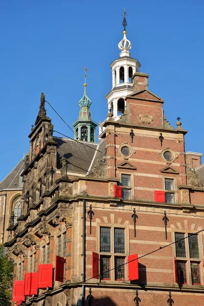 External Facade Oude Stadhuis Old Town Hall Century Its Carvings — Stock Photo, Image