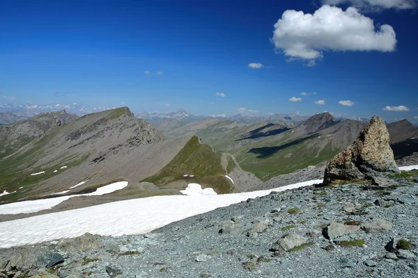 Allmän Över Saint Veran Dalen Från Caramantran Peak Ovanför Agnel — Stockfoto