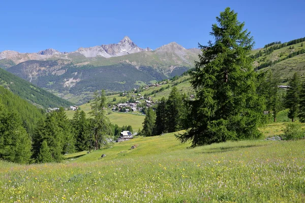 Das Dorf Molines Queyras Gelegen Tal Des Heiligen Veran Mit — Stockfoto