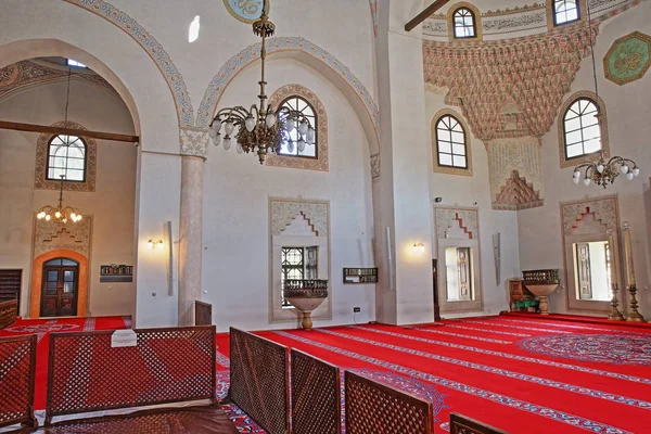 Sarajevo Bosnia Herzegovina September 2019 Ruang Doa Berwarna Warni Masjid — Stok Foto