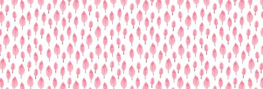 Beyaz zemin üzerine suluboya yaprakları ile sonbahar desen.