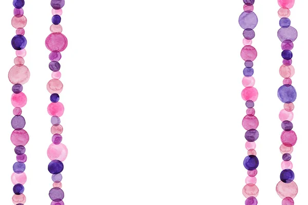 Tło akwarelowe z różowymi i fioletowymi kropkami — Zdjęcie stockowe