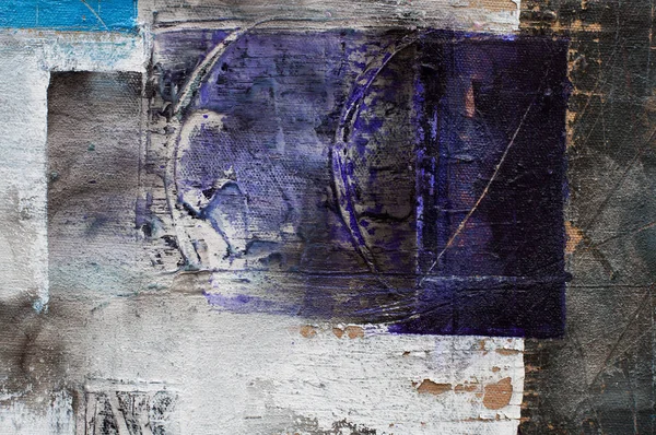 Abstrato Grunge Arte Moderna Fundo Acrílico Sobre Tela Detalhe Close — Fotografia de Stock