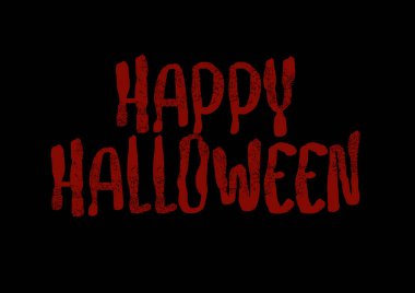 Siyah arka plan üzerinde Mutlu Cadılar Bayramı metni