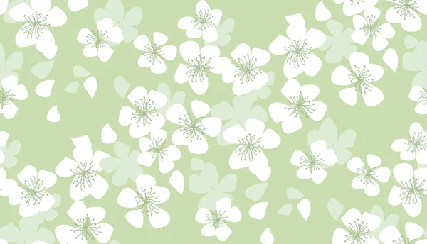 Dibujado a mano patrón floral sin costura. — Vector de stock