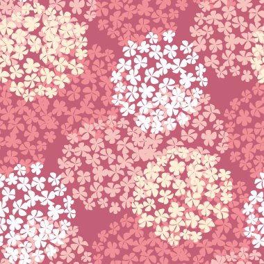 Vintage pembe çiçek buketi seamless modeli.