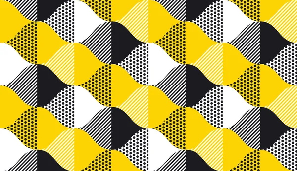黑与黄趣味概念几何图案. — 图库矢量图片