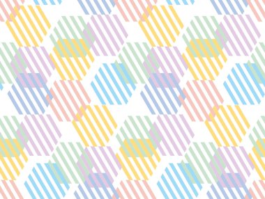 Soluk renk altıgen desen seamless modeli