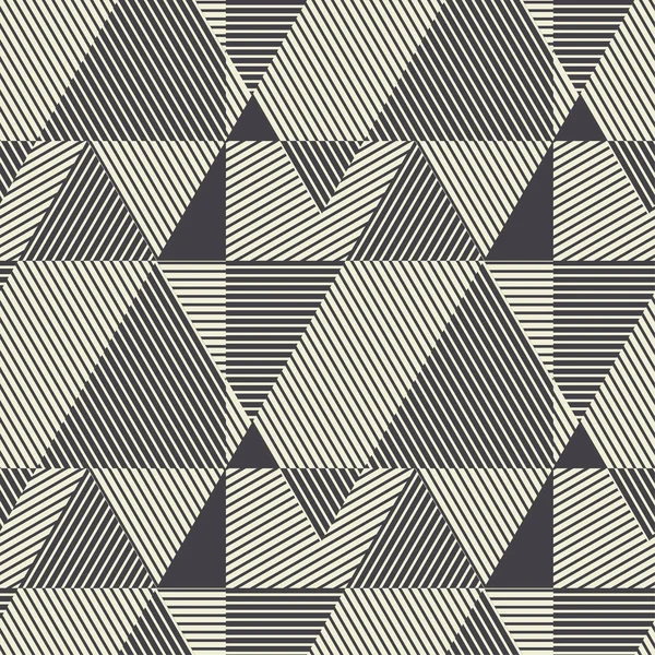 Black and white modern geometric seamless pattern. — Stock Vector