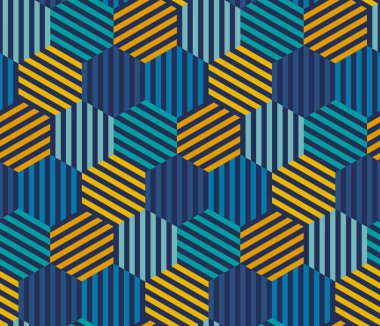 Vintage renk altıgen desen seamless modeli