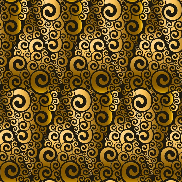 altın ve siyah girdap seamless modeli.