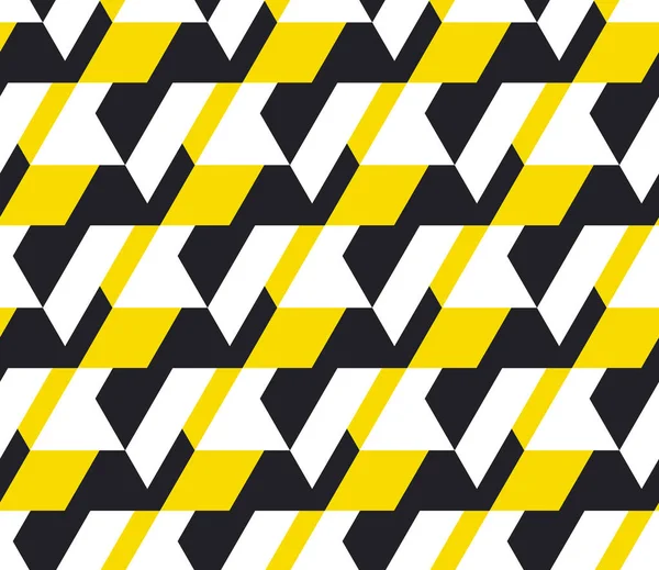 Jaune et balck motif géométrique sans couture . — Image vectorielle