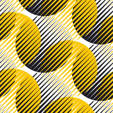 çizgi ve daire geometrik seamless modeli. 