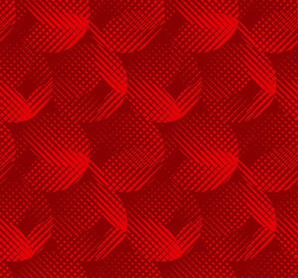 Concepto redondo rojo geométrico patrón sin costura . — Vector de stock