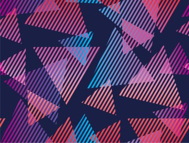 Tropik renk geometrik desen. 