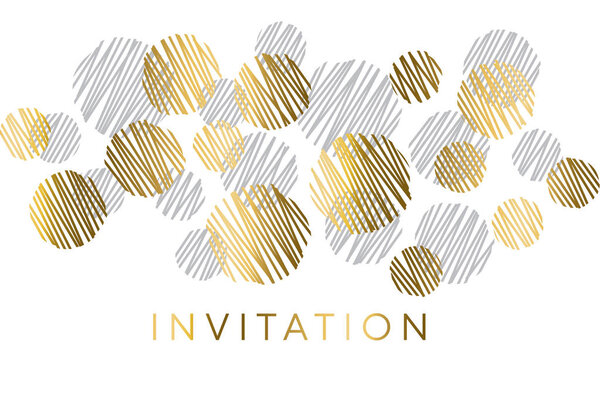 Gold and gray geometric luxury design 