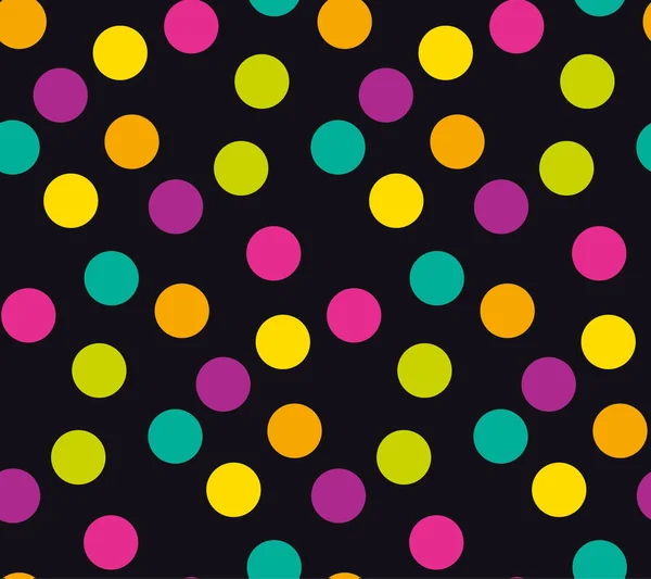 Abstract bright color polka dot seamless pattern. — Stock Vector