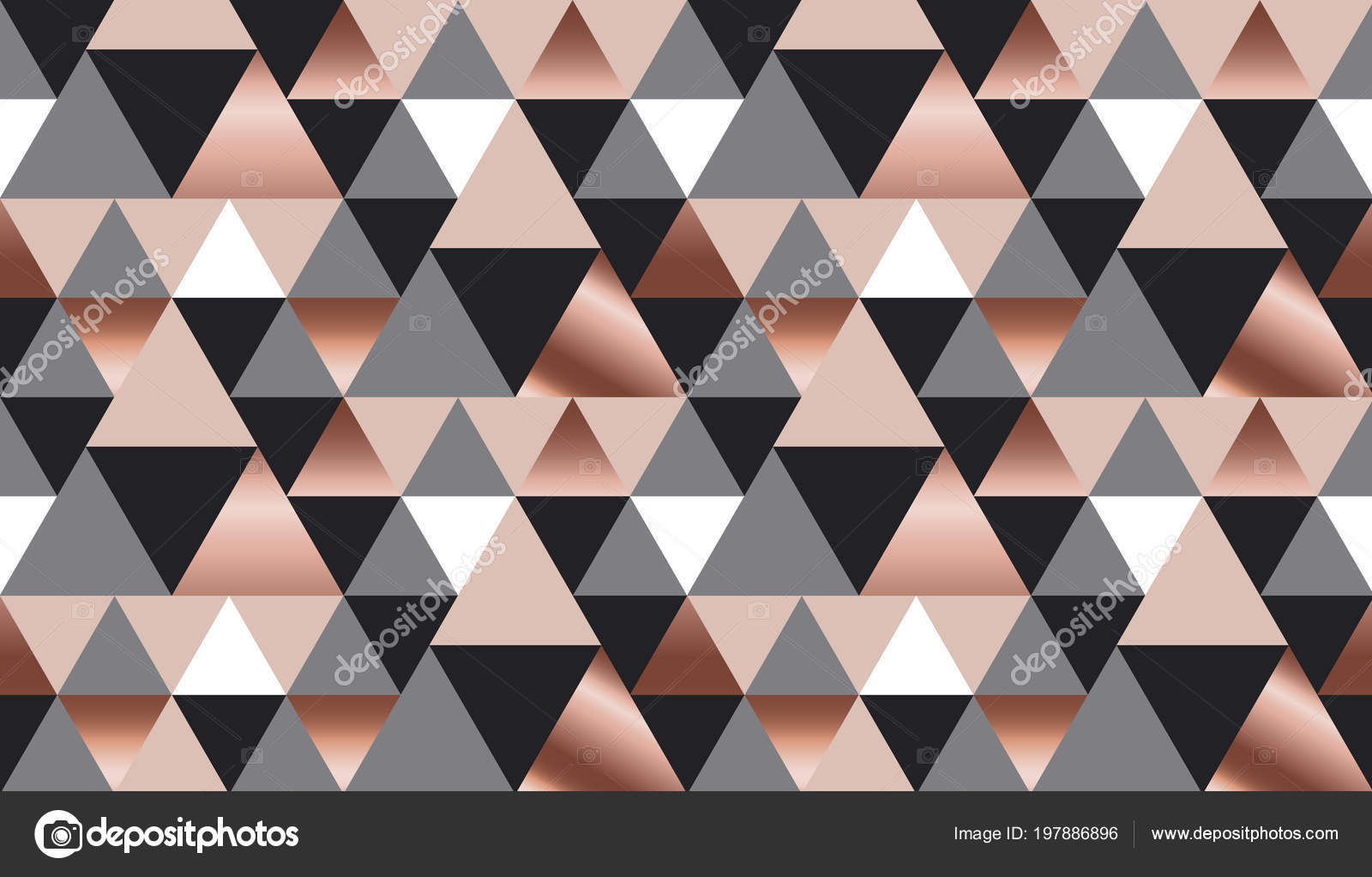 Black & Rose Gold Geometric Wrapping Paper by Rose Gold