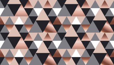 Lüks altın xmas geometrik Dikişsiz desen arka plan, Ambalaj Kağıt, kumaş, zemin için yükseldi. Zarif Noel soyut desenler öğesi tasarım. Yeni yıl hisse senedi vektör çizim.