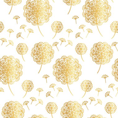 Beyaz altın geometrik karahindiba çiçekler