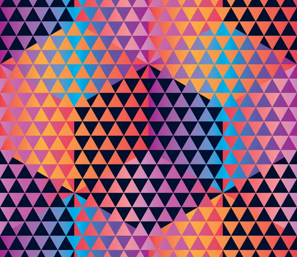 Concept hexagone motif géométrique sans couture sur fond noir . — Image vectorielle